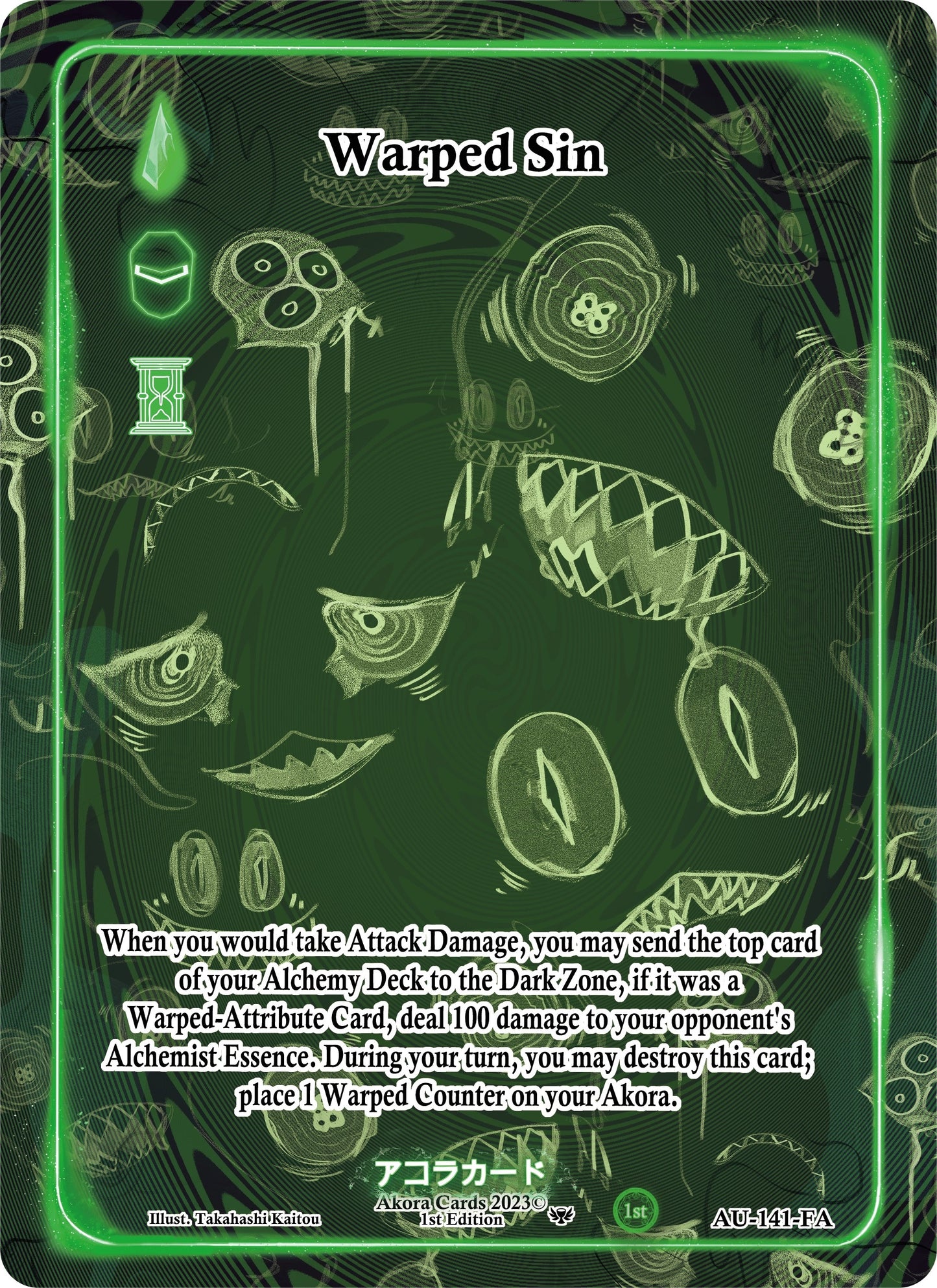 Warped Sin (Full Art) (141) (AU1E) - Akora TCG Single