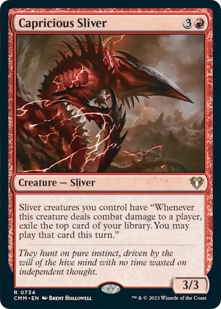 Capricious Sliver (734) [CMM] - MTG Single