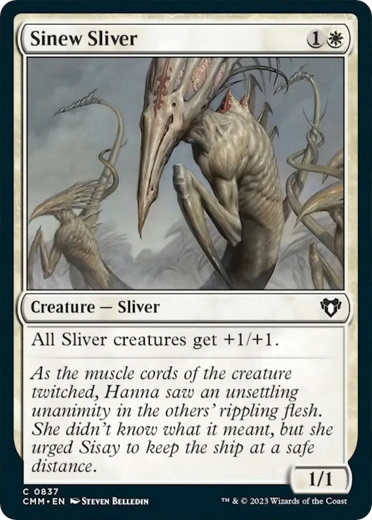 Sinew Sliver (837) [CMM] - MTG Single