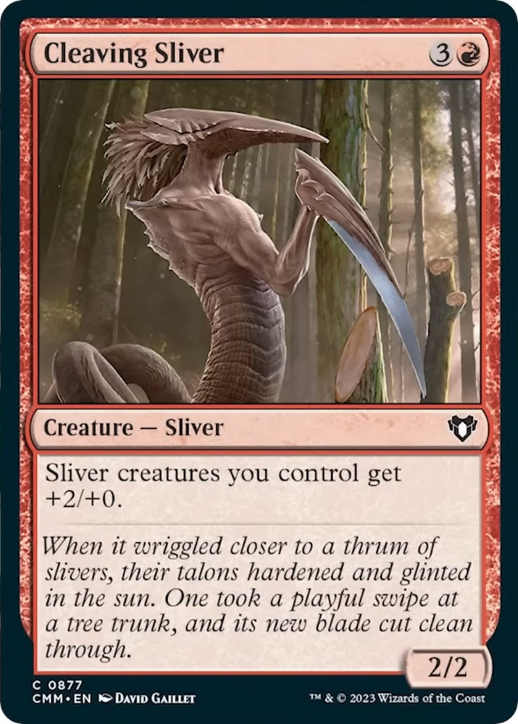 Cleaving Sliver (877) [CMM] - MTG Single