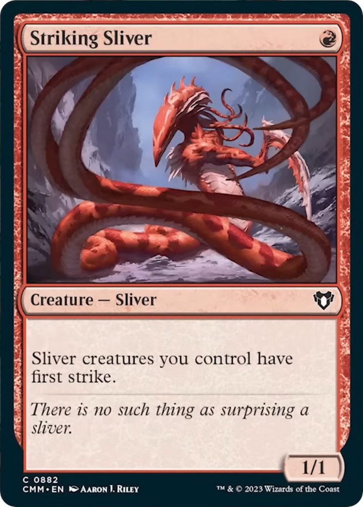 Striking Sliver (882) [CMM] - MTG Single