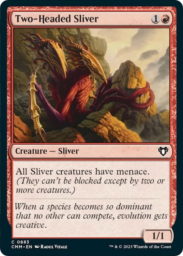 Two-Headed Sliver (883) [CMM] - MTG Single