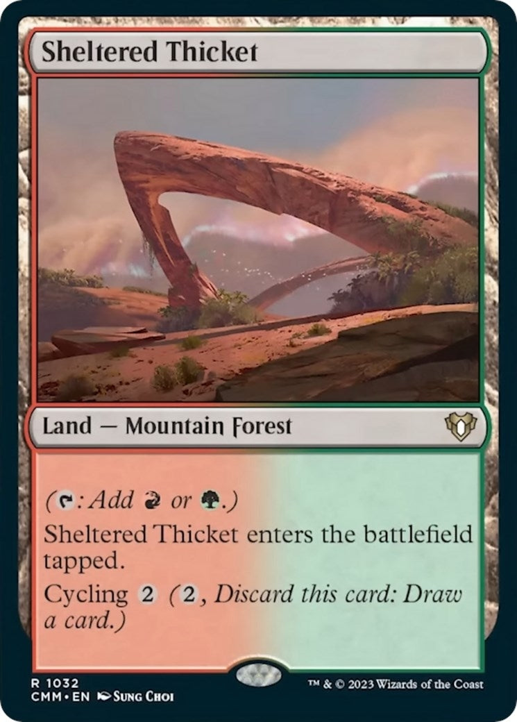 Sheltered Thicket (1032) [CMM] - MTG Single