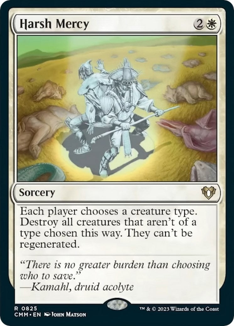 Harsh Mercy (825) [CMM] - MTG Single
