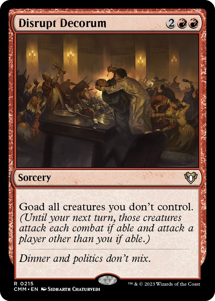 Disrupt Decorum (215) [CMM] - MTG Single