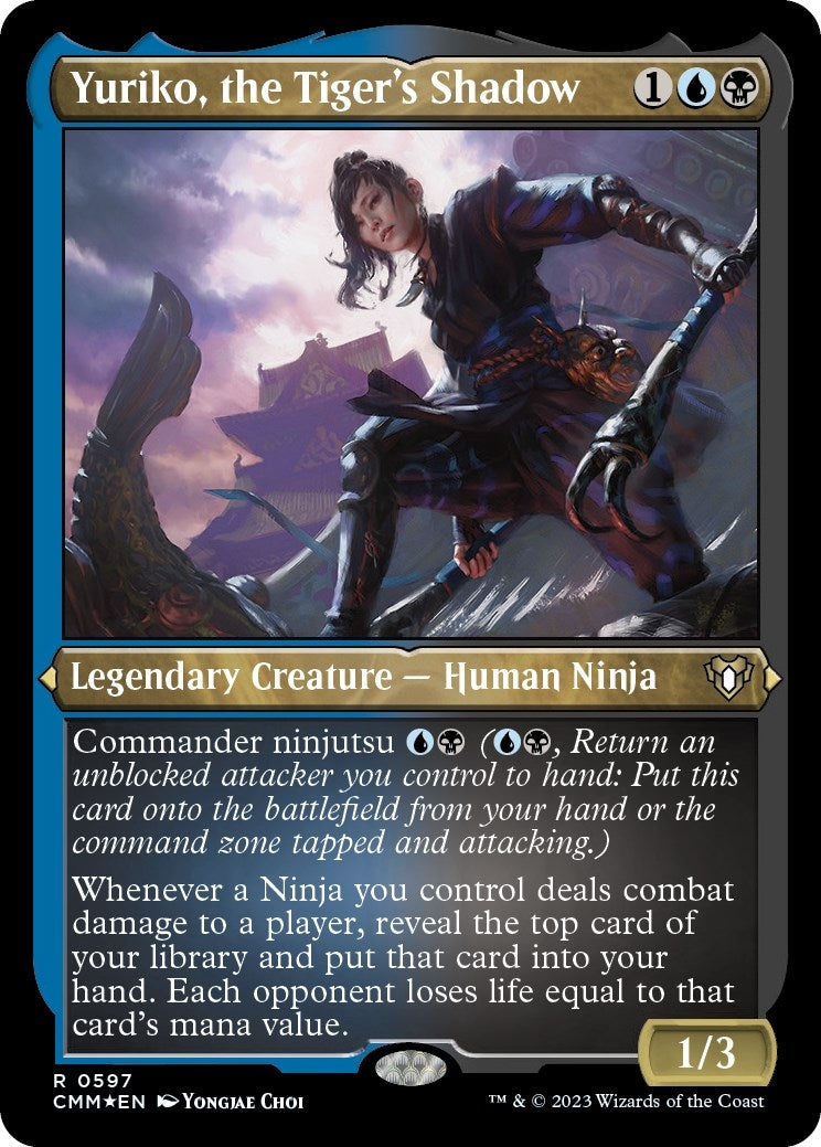 Yuriko the Tiger’s Shadow (Foil Etched) (597) [CMM] - MTG Single