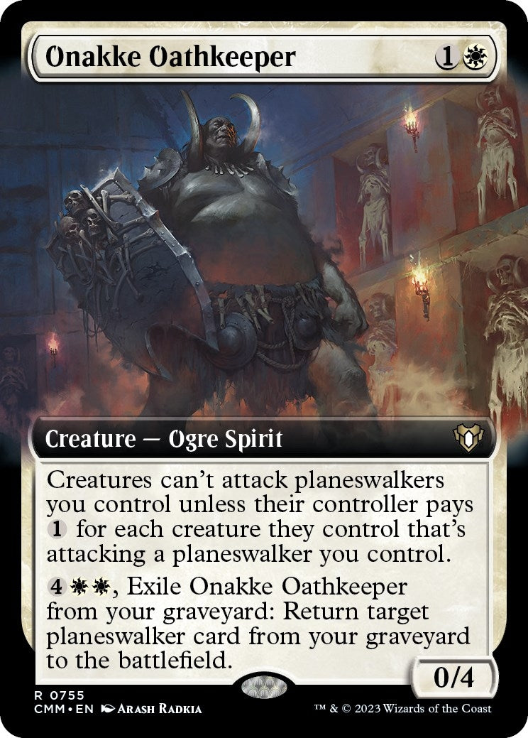Onakke Oathkeeper (Extended Art) (755) [CMM] - MTG Single