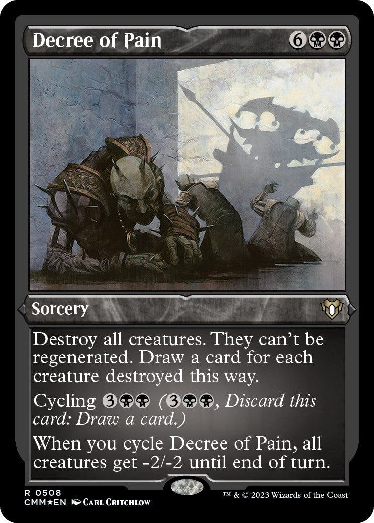 Decree of Pain (Foil Etched) (508) [CMM] - MTG Single