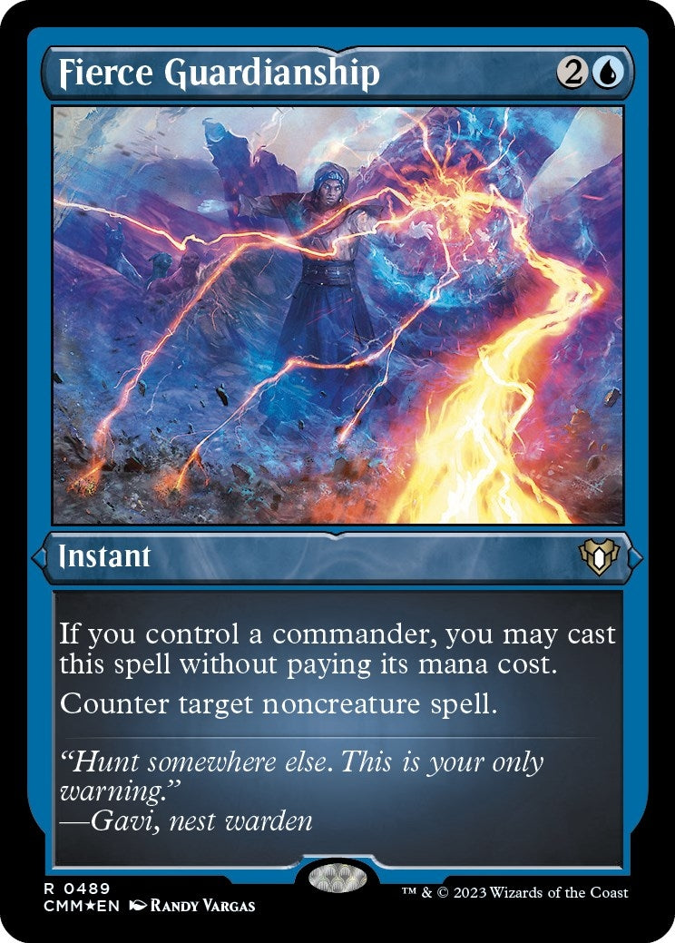Fierce Guardianship (Foil Etched) (489) [CMM] - MTG Single