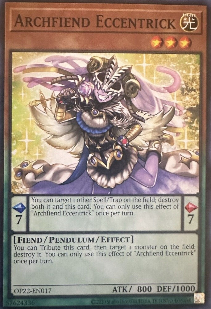 Archfiend Eccentrick (22017) (OP22) - YuGiOh Single
