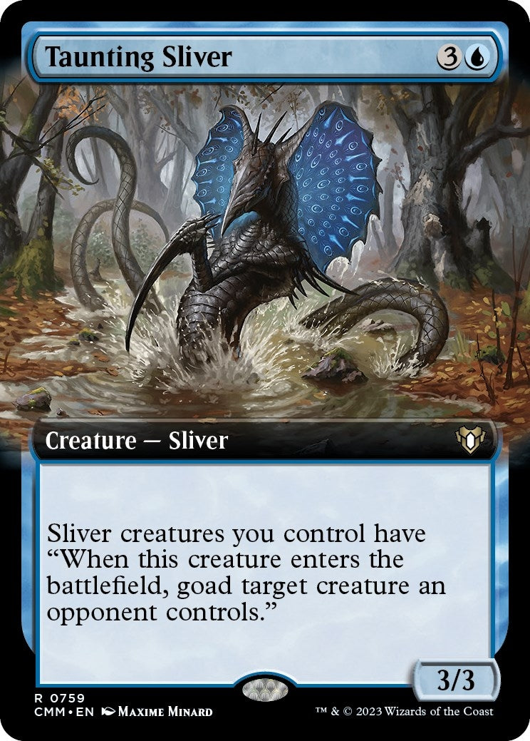 Taunting Sliver (Extended Art) (759) [CMM] - MTG Single