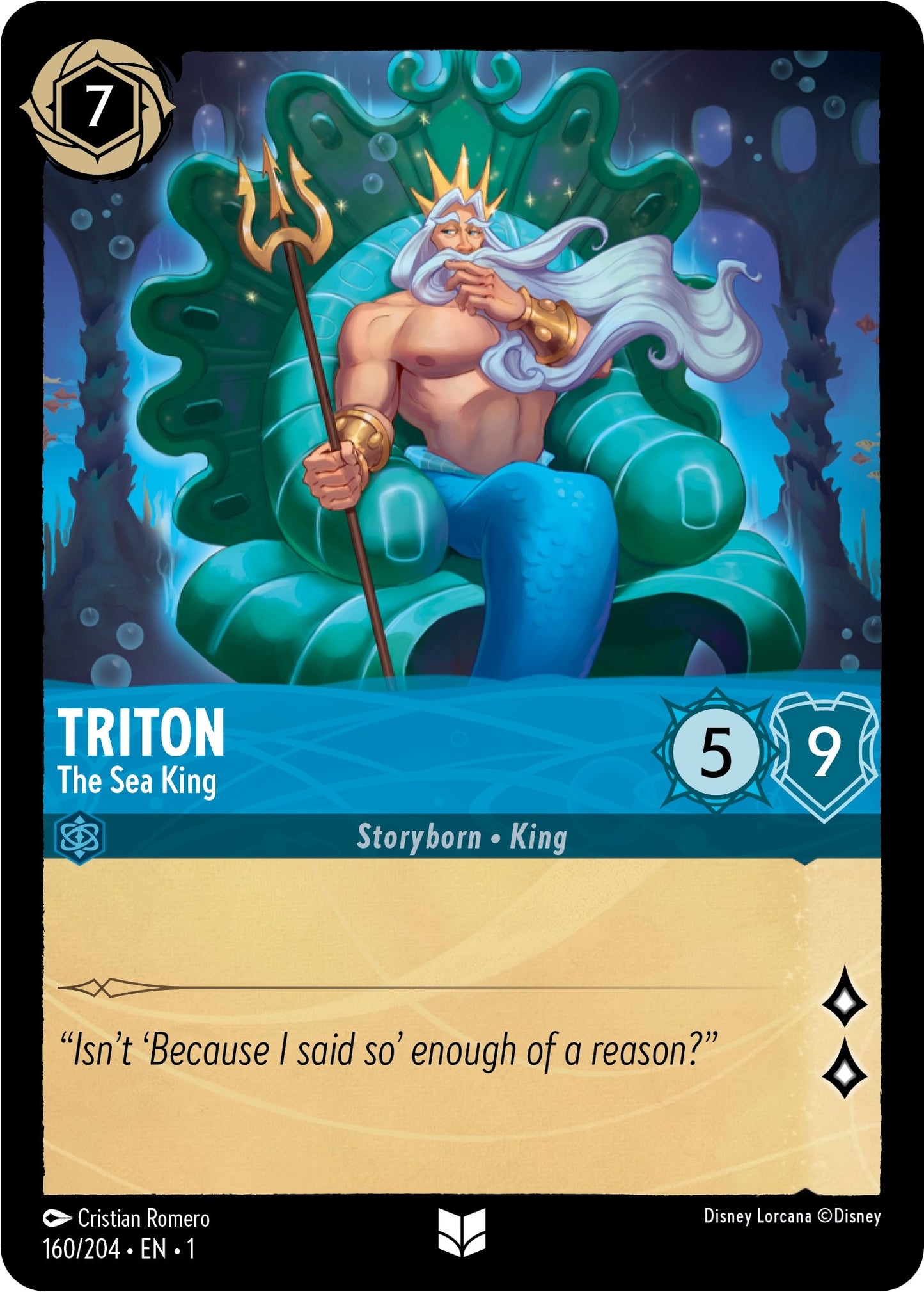 Triton - The Sea King (160) (1) - Disney Lorcana Single
