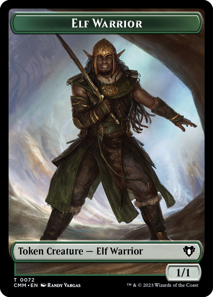 Elf Warrior // Cleric Double-Sided Token (0) [CMM] - MTG Single