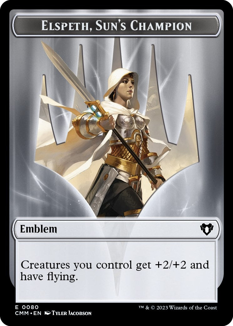 Emblem - Elspeth Sun’s Champion // Copy (0055) Double-Sided Token (0) [CMM] - MTG Single