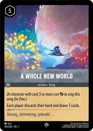 A Whole New World (195) (1) - Disney Lorcana Single