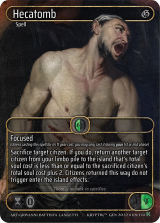 Hecatomb (Box Topper) (118) [KPT] - Kryptik TCG Single