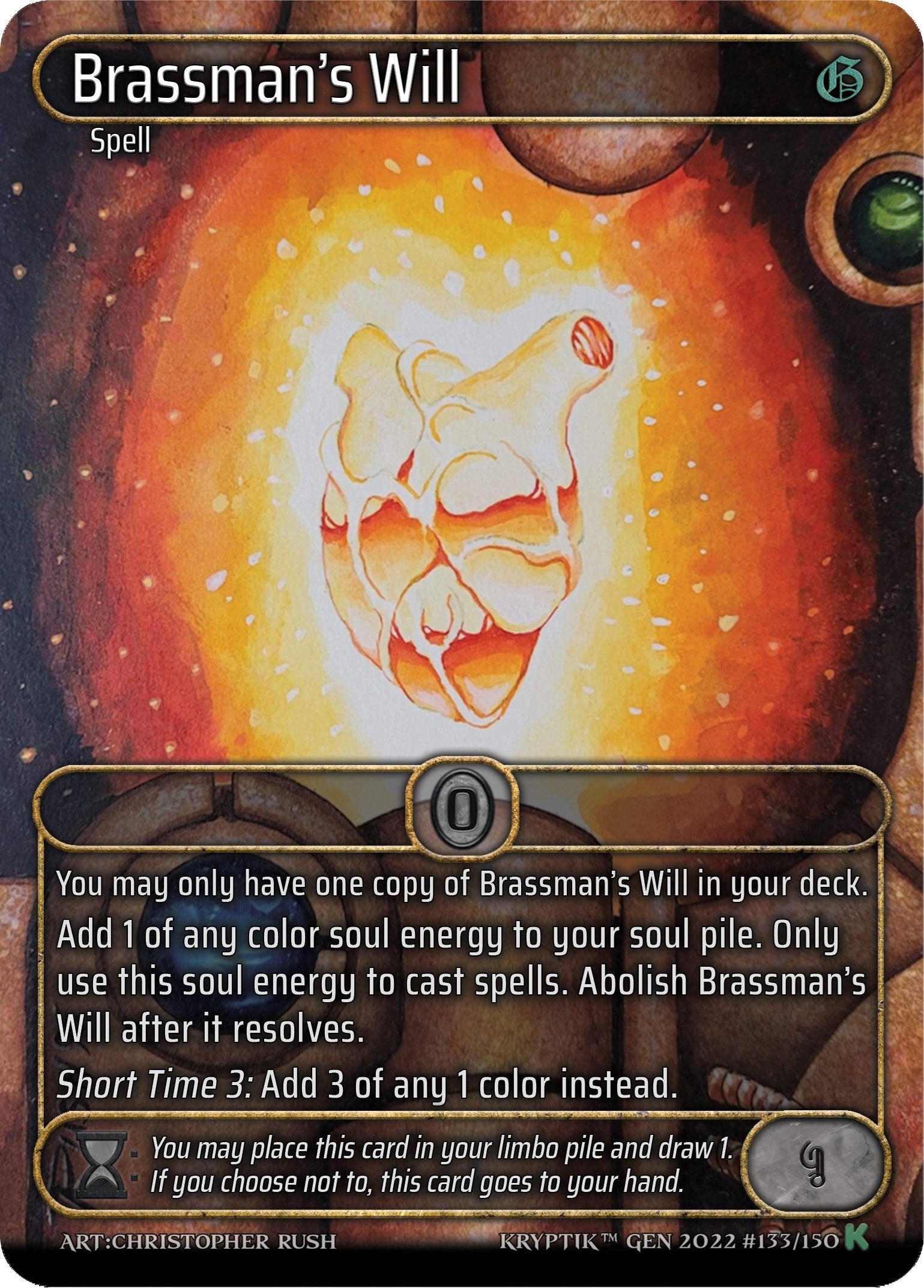 Brassman’s Will (Box Topper) (133) [KPT] - Kryptik TCG Single