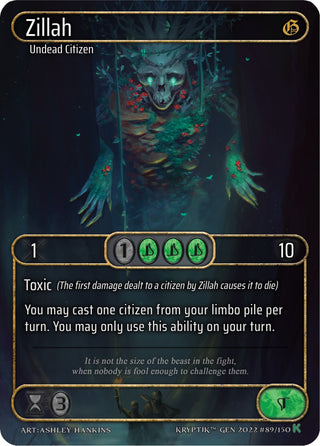 Zillah (Box Topper) (89) [KPT] - Kryptik TCG Single