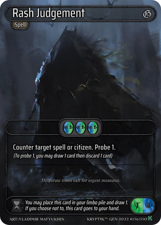 Rash Judgment (136) [KPT] - Kryptik TCG Single