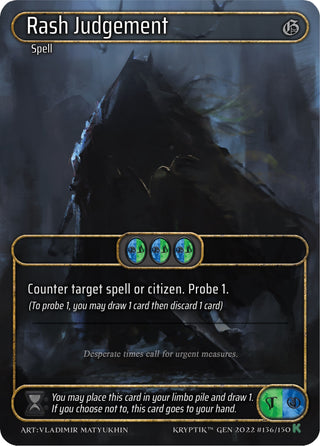 Rash Judgment (Box Topper) (136) [KPT] - Kryptik TCG Single