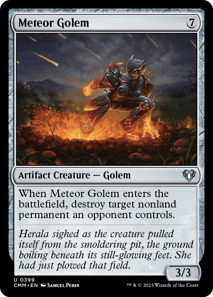 Meteor Golem (399) [CMM] - MTG Single