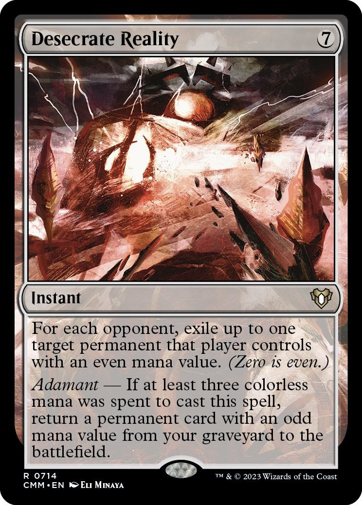 Desecrate Reality (714) [CMM] - MTG Single