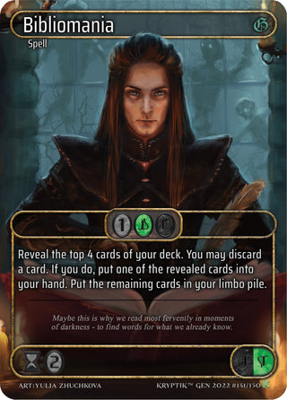 Bibliomania (Box Topper) (141) [KPT] - Kryptik TCG Single