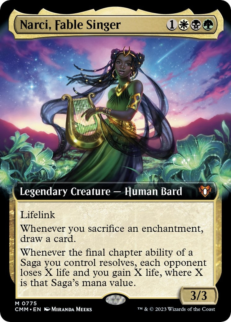 Narci Fable Singer (Extended Art) (775) [CMM] - MTG Single