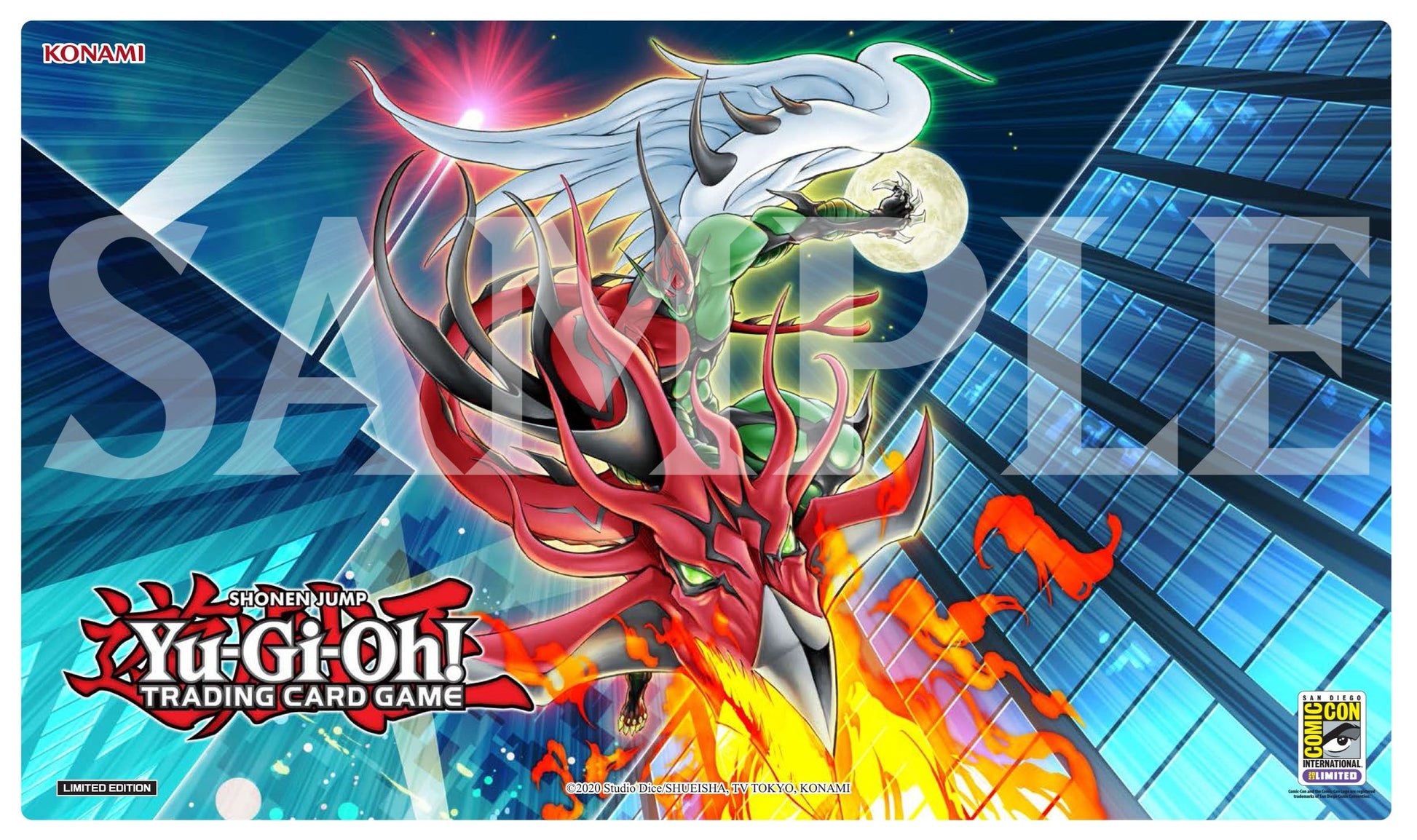 Yu-Gi-Oh! 2023 San Diego Event Limited Edition Game Mat - Elemental HERO Flame Wingman - Infernal Rage - Playmats Sealed
