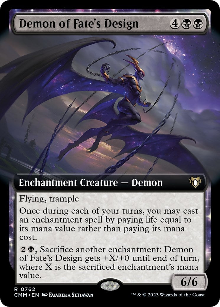 Demon of Fate’s Design (Extended Art) (762) [CMM] - MTG Single