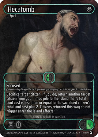 Hecatomb (Box Topper) (118) - Kryptik TCG Single
