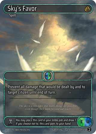 Sky’s Favor (Box Topper) (119) - Kryptik TCG Single