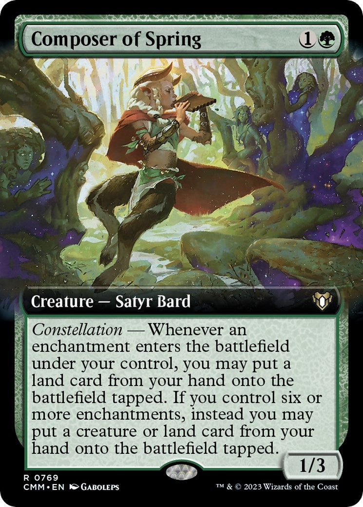 Composer of Spring (Extended Art) (769) [CMM] - MTG Single