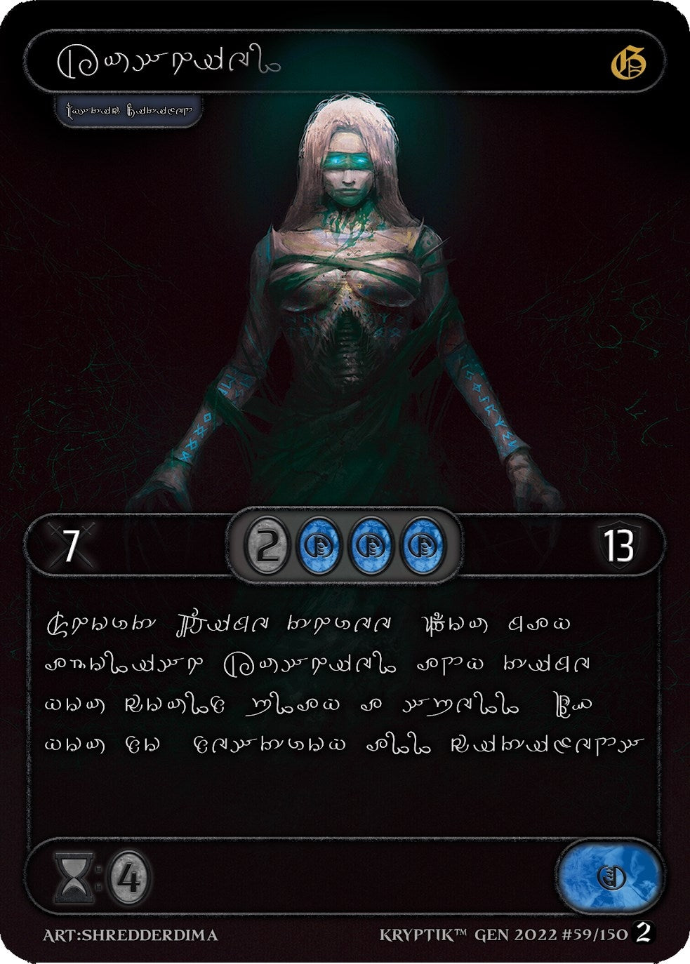 Kushiel (Silver Kryptik Language) (59) - Kryptik TCG Single