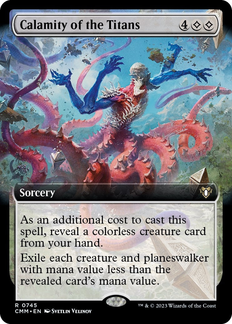Calamity of the Titans (Extended Art) (745) [CMM] - MTG Single