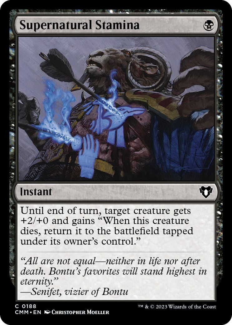 Supernatural Stamina (188) [CMM] - MTG Single