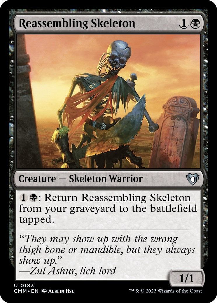 Reassembling Skeleton (183) [CMM] - MTG Single