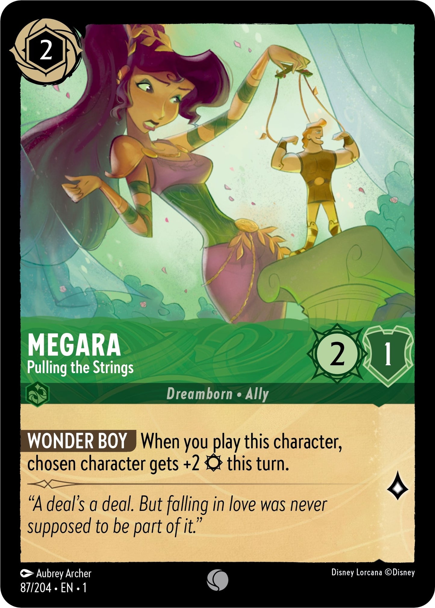 Megara - Pulling the Strings (87) (1) - Disney Lorcana Single
