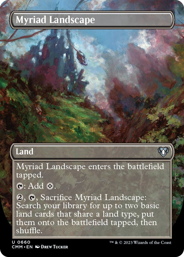 Myriad Landscape (Borderless) (660) [CMM] - MTG Single