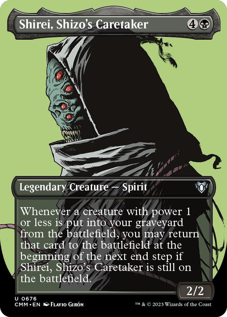 Shirei Shizo’s Caretaker (Borderless) (676) [CMM] - MTG Single