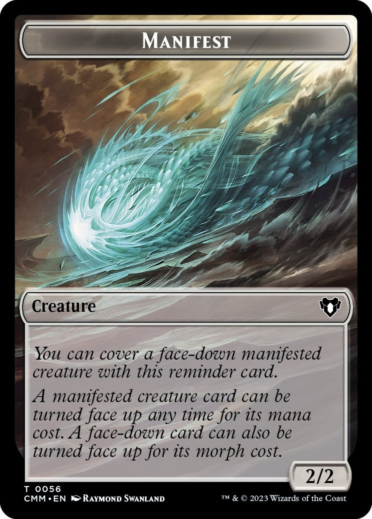 Manifest // Phyrexian Germ Double-Sided Token (0) [CMM] - MTG Single