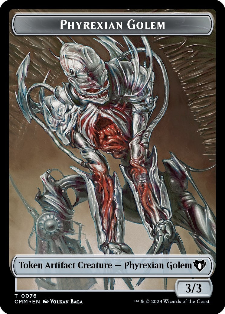 Phyrexian Golem // Ox Double-Sided Token (0) [CMM] - MTG Single