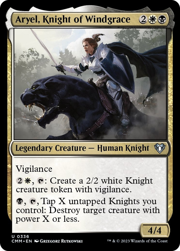 Aryel Knight of Windgrace (336) [CMM] - MTG Single