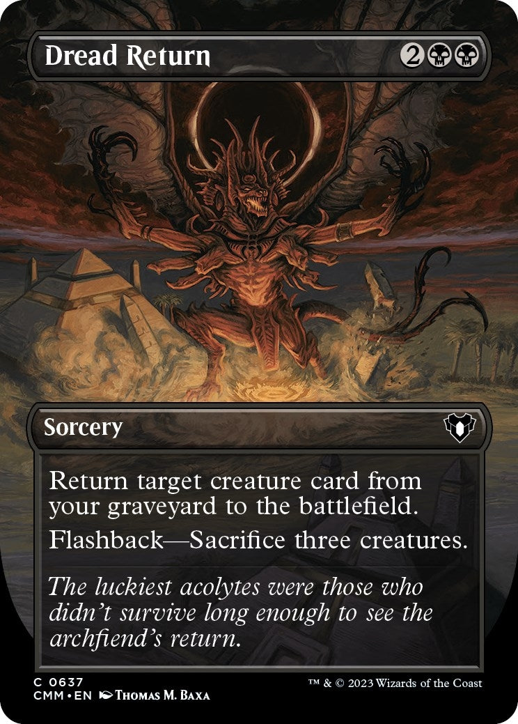 Dread Return (Borderless) (637) [CMM] - MTG Single