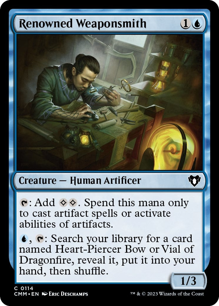 Renowned Weaponsmith (114) [CMM] - MTG Single