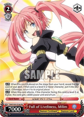 Full of Liveliness Milim (101104) - Weiss Schwarz Single