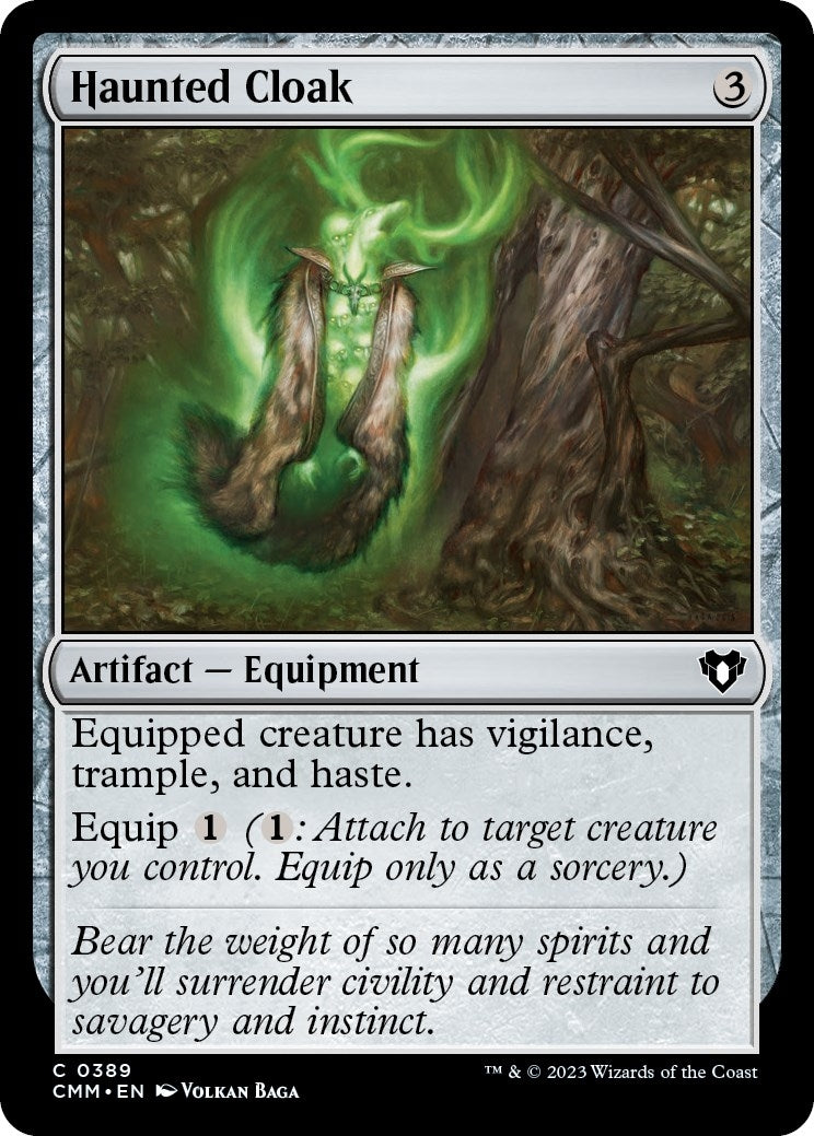 Haunted Cloak (389) [CMM] - MTG Single