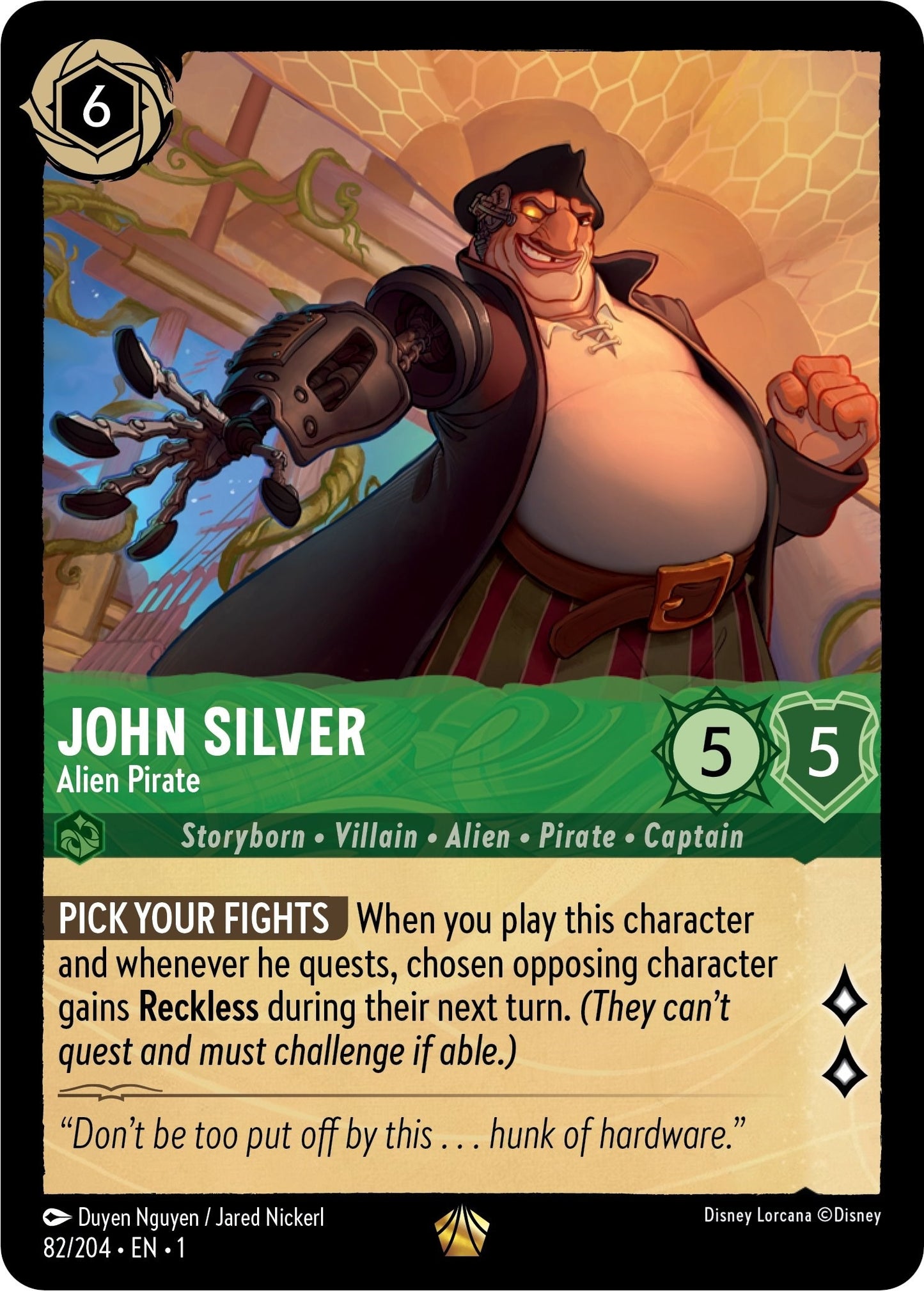 John Silver - Alien Pirate (82) (1) - Disney Lorcana Single