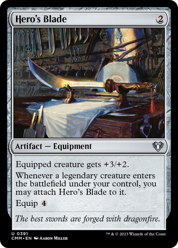 Hero’s Blade (391) [CMM] - MTG Single