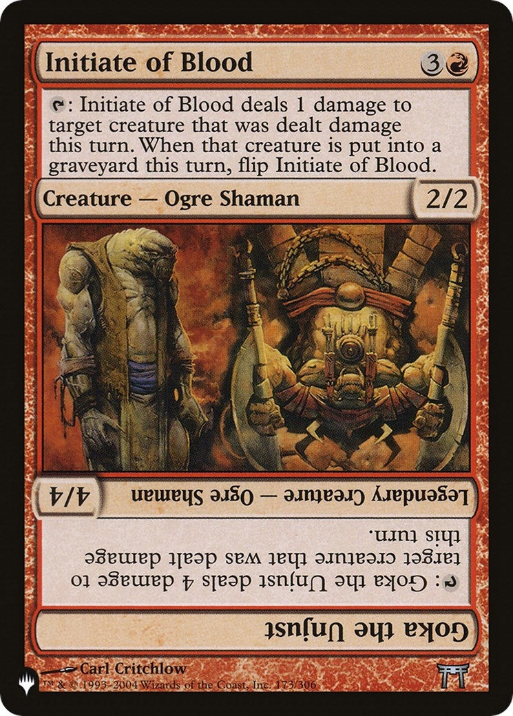 Initiate of Blood // Goka the Unjust (173) [LIST] - MTG Single